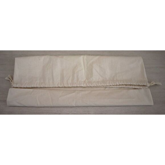 White + Warren Ivory/Black Cotton Drawstring Dust Bag Storage Bag 18” x 14.5" - Picture 5 of 5